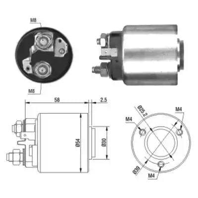 46011 Meat & Doria Тяговое реле стартера