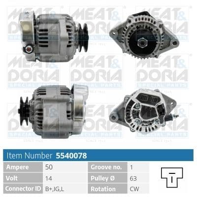 5540078 Meat & Doria Генератор для Daihatsu Feroza
