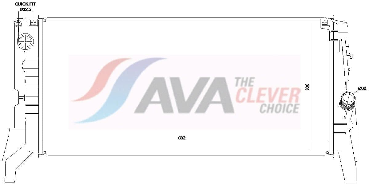 bw2657 AVA Quality Cooling Радіатор охолодження двигуна