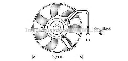 AI7504 AVA Quality Cooling Вентилятор системы охлаждения двигателя