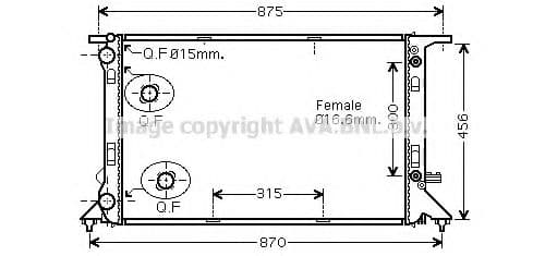 AIA2293 AVA Quality Cooling Радиатор охлаждения двигателя