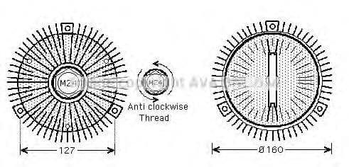 AIC286 AVA Quality Cooling Віскомуфта вентилятора