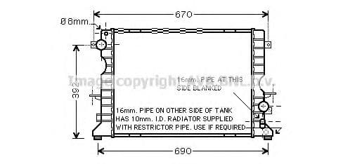 AU2184 AVA Quality Cooling Радиатор охлаждения двигателя для Land Rover Defender