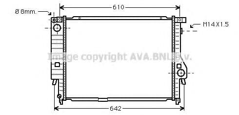 BW2144 AVA Quality Cooling Радиатор охлаждения двигателя