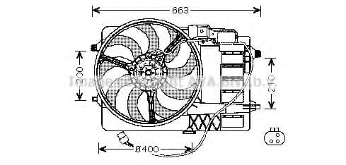 BW7516 AVA Quality Cooling Вентилятор системи охолодження двигуна для MINI Cooper