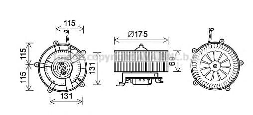 BW8478 AVA Quality Cooling Вентилятор салона для BMW 7 Series