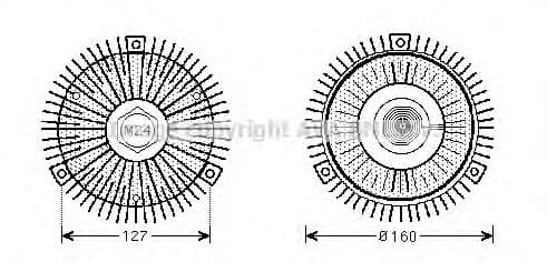 BWC353 AVA Quality Cooling Віскомуфта вентилятора