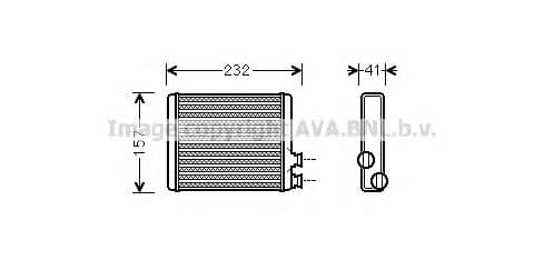 CN6286 AVA Quality Cooling Радиатор печки