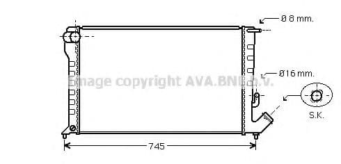 CNA2194 AVA Quality Cooling Радиатор охлаждения двигателя