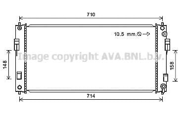DN2391 AVA Quality Cooling Радіатор охолодження двигуна для Nissan Leaf