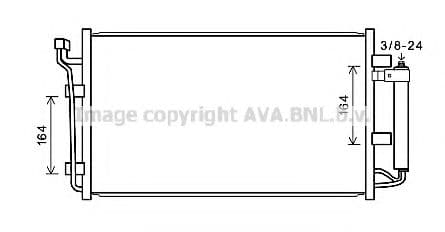 DN5387D AVA Quality Cooling Радіатор кондиціонера для Nissan Leaf