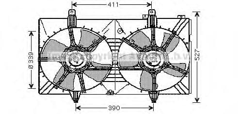 DN7518 AVA Quality Cooling Вентилятор системы охлаждения двигателя для Nissan Murano