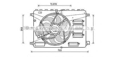FD7554 AVA Quality Cooling Вентилятор системы охлаждения двигателя