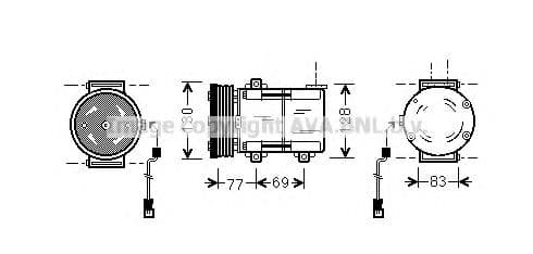 FDAK289 AVA Quality Cooling Компресор кондиціонера для Ford Mondeo