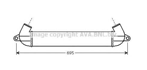 FT4271 AVA Quality Cooling Інтеркулер для Fiat Doblo