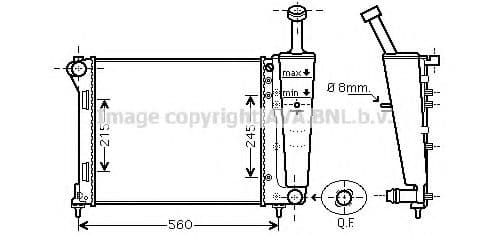 FTA2345 AVA Quality Cooling Радиатор охлаждения двигателя