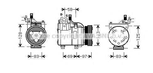 HYAK093 AVA Quality Cooling Компресор кондиціонера для Hyundai Accent