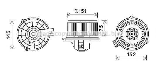 KA8234 AVA Quality Cooling Вентилятор салону для Kia Rio