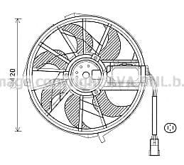 MS7656 AVA Quality Cooling Вентилятор системи охолодження двигуна