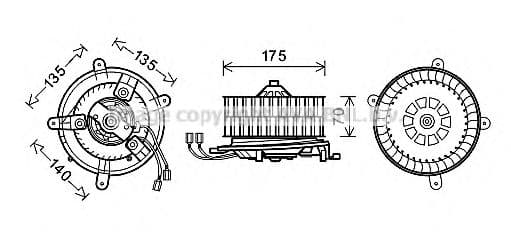 MS8610 AVA Quality Cooling Вентилятор салону для Mercedes E-Class