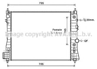 OL2655 AVA Quality Cooling Радиатор охлаждения двигателя