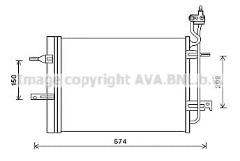 OL5620D AVA Quality Cooling Радіатор кондиціонера для Opel Meriva