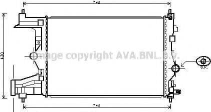 OLA2487 AVA Quality Cooling Радіатор охолодження двигуна для Opel Astra