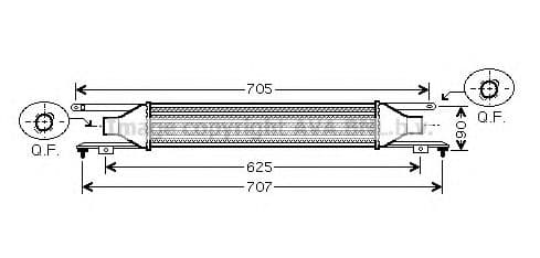 OLA4420 AVA Quality Cooling Інтеркулер для Opel Corsa