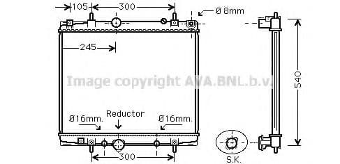 PEA2275 AVA Quality Cooling Радіатор охолодження двигуна