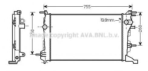 RT2410 AVA Quality Cooling Радиатор охлаждения двигателя
