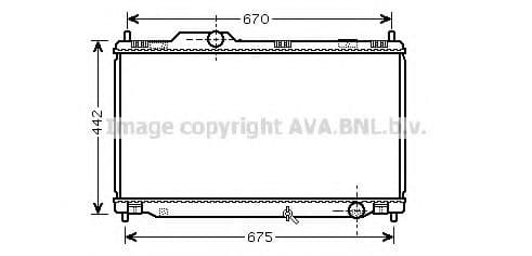 TO2461 AVA Quality Cooling Радиатор охлаждения двигателя для Lexus IS