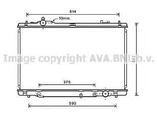 TO2615 AVA Quality Cooling Радиатор охлаждения двигателя для Lexus LS