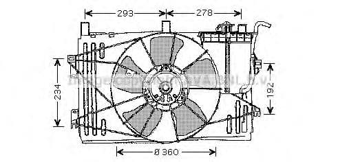 TO7508 AVA Quality Cooling Вентилятор системи охолодження двигуна