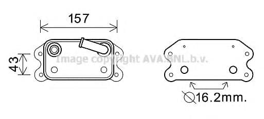 VO3169 AVA Quality Cooling Оливний радіатор двигуна