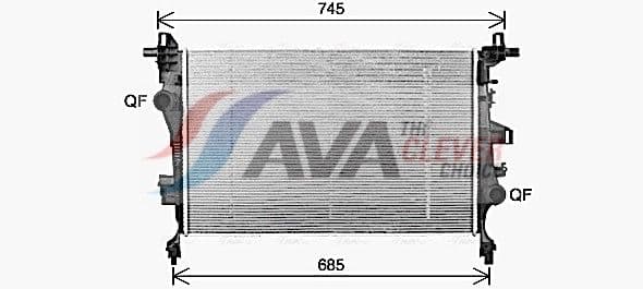 ft2468 AVA Quality Cooling Радиатор охлаждения двигателя