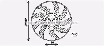 ai7519 AVA Quality Cooling Вентилятор системы охлаждения двигателя