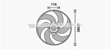 cn7555 AVA Quality Cooling Вентилятор системы охлаждения двигателя
