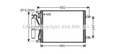 DNA5351D AVA Quality Cooling Радіатор кондиціонера для Nissan Micra
