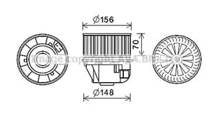 fd8633 AVA Quality Cooling Вентилятор салону