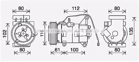 mzak290 AVA Quality Cooling Компресор кондиціонера для Mazda 2