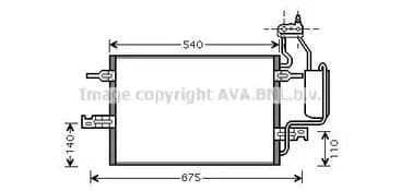OL5349D AVA Quality Cooling Радіатор кондиціонера для Opel Meriva