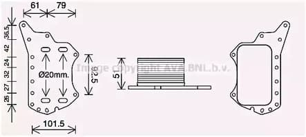rt3638 AVA Quality Cooling Масляный радиатор двигателя