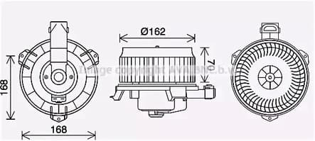 TO8743 AVA Quality Cooling Вентилятор салону