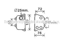 VN3390 AVA Quality Cooling Масляный радиатор двигателя