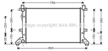 VNA2155 AVA Quality Cooling Радиатор охлаждения двигателя для Volkswagen LT