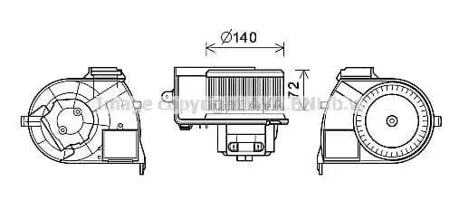 rt8617 AVA Quality Cooling Вентилятор салону
