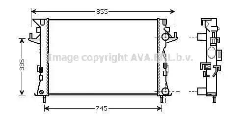 RTA2438 AVA Quality Cooling Радиатор охлаждения двигателя
