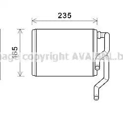 sua6111 AVA Quality Cooling Радіатор пічки для Subaru Impreza