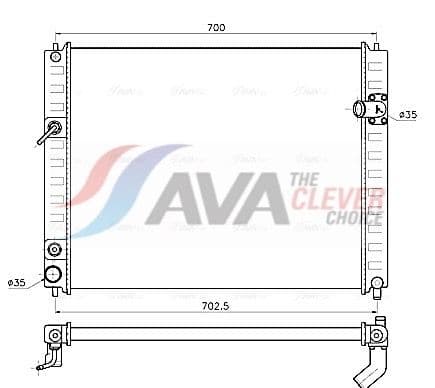 dn2482 AVA Quality Cooling Радиатор охлаждения двигателя