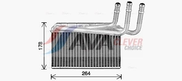 bw6599 AVA Quality Cooling Радиатор печки